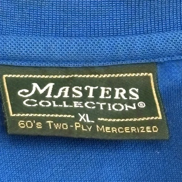 Vintage Masters Polo Shirt Mens XL Blue Embroidered Logo Golf - Picture 6 of 9